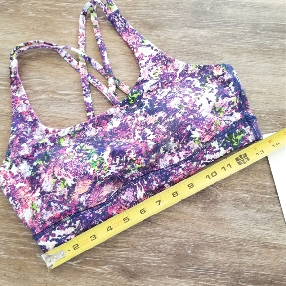 Lululemon Energy Sports Bra Seawheeze Multi Print Strappy Athleisure Yoga NWT - Picture 9 of 12